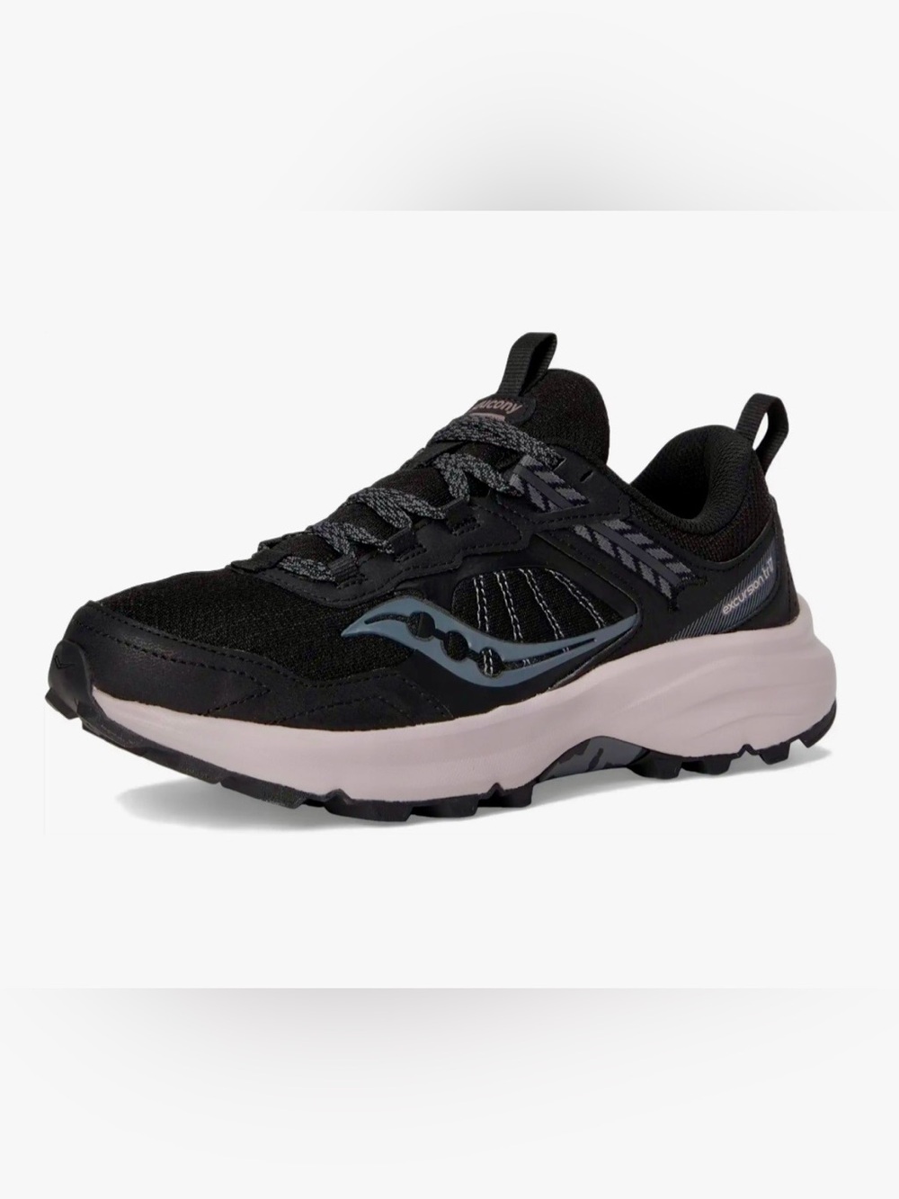 Saucony Women's Black and Light Pink Trail Sneaker Sz 6 Excursion TR17 New